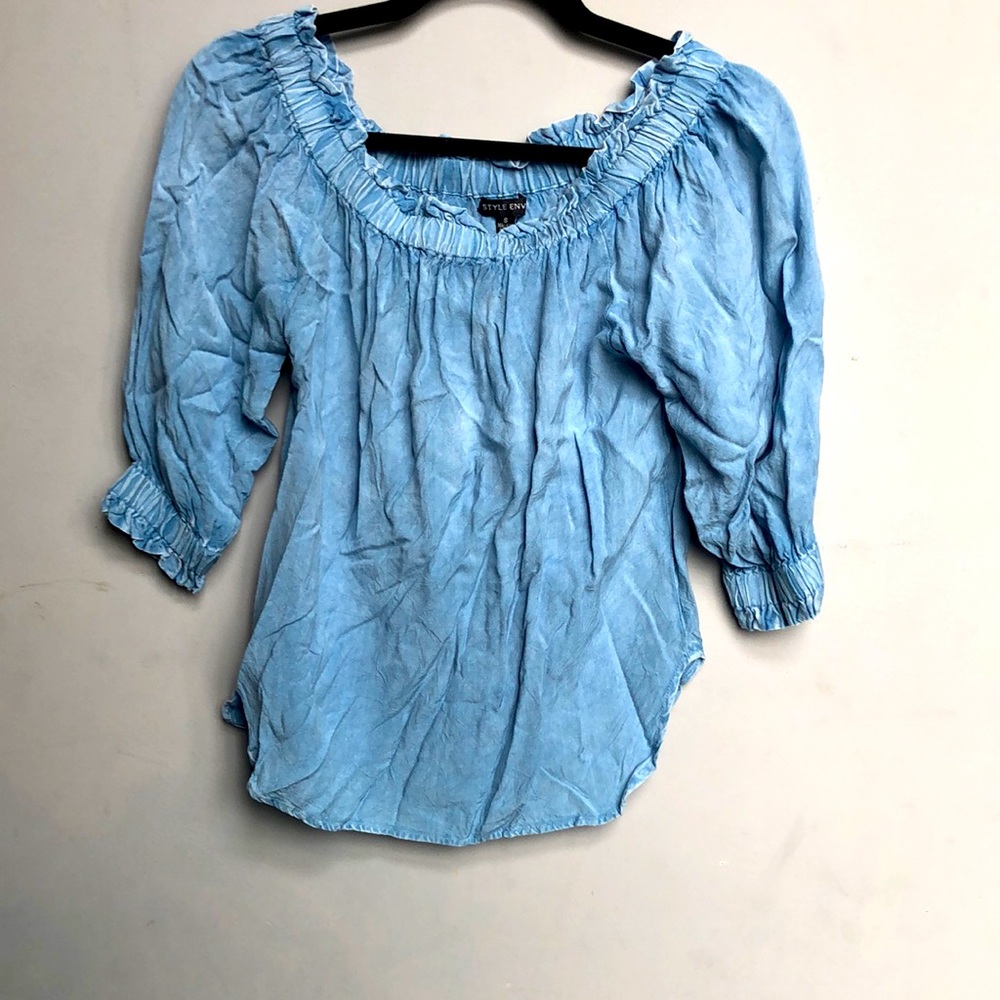 Off the shoulder denim top